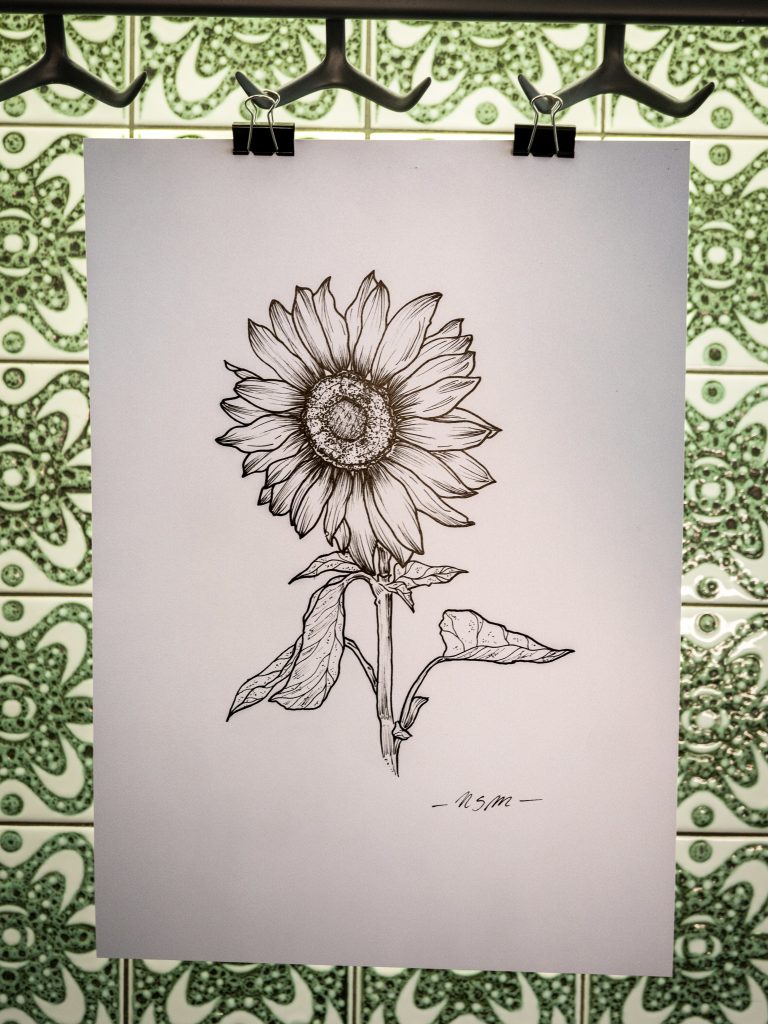 individueller Kunst-Shop und Geschenkideen in Köln: Print A4 oder A3 - Beispiel Sonnenblume
(alle Postkarten auch als Print)